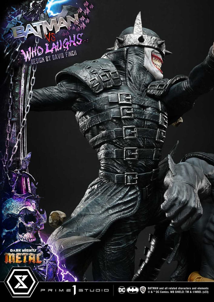 Dark Nights: Metal statuette Ultimate Premium Masterline Series 1/4 Batman VS Batman Who Laughs Deluxe Bonus Version 67 cm