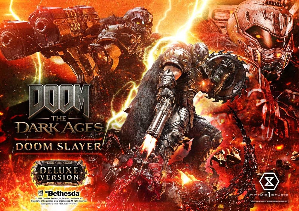 DOOM: The Dark Ages statuette Ultimate Premium Masterline Series 1/4 DOOM Slayer Deluxe Version 77 cm