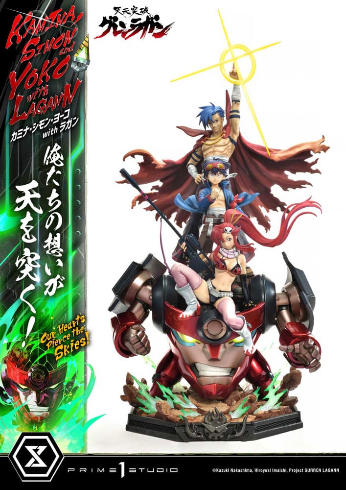 Gurren Lagann statuette Ultimate Premium Masterline Series 1/4 Kamina, Simon & Yoko with Lagann 97 cm