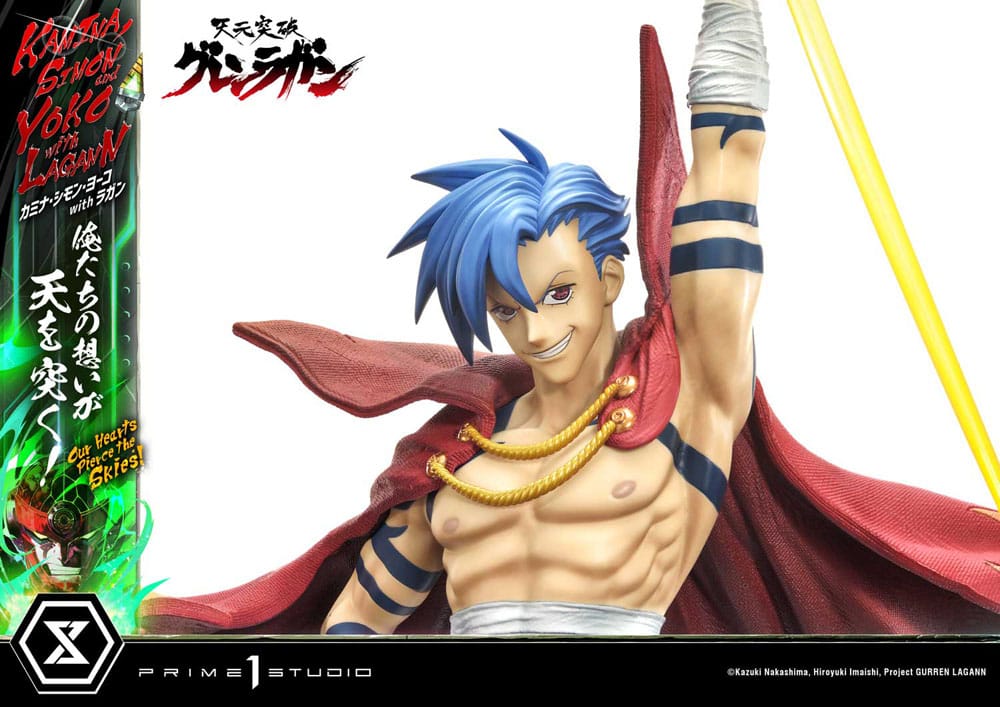 Gurren Lagann statuette Ultimate Premium Masterline Series 1/4 Kamina, Simon & Yoko with Lagann 97 cm