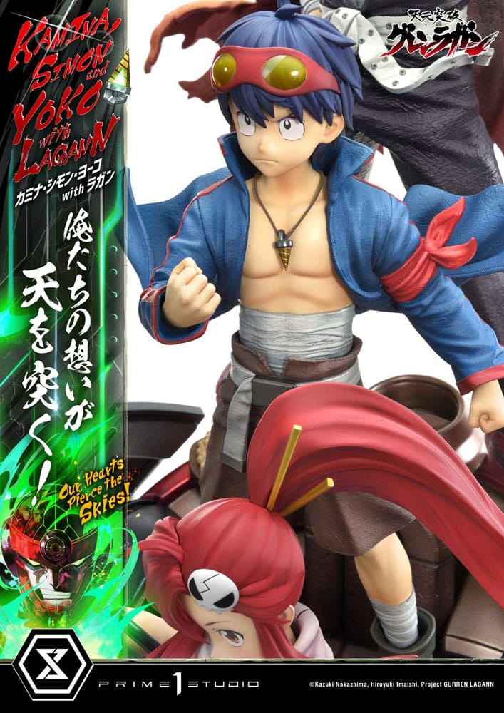 Gurren Lagann statuette Ultimate Premium Masterline Series 1/4 Kamina, Simon & Yoko with Lagann 97 cm