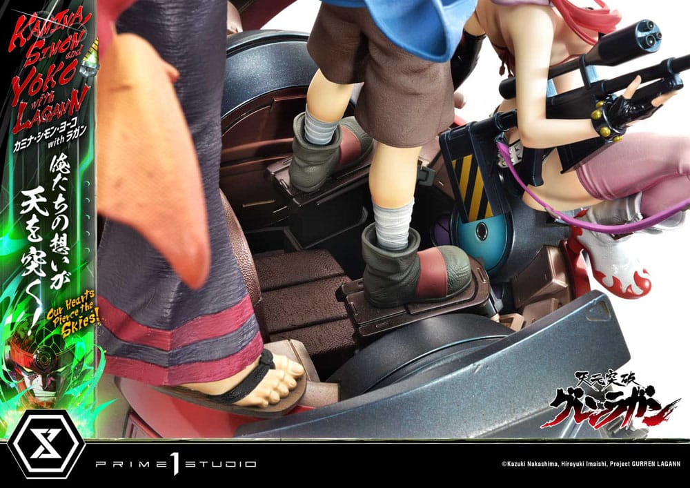 Gurren Lagann statuette Ultimate Premium Masterline Series 1/4 Kamina, Simon & Yoko with Lagann 97 cm
