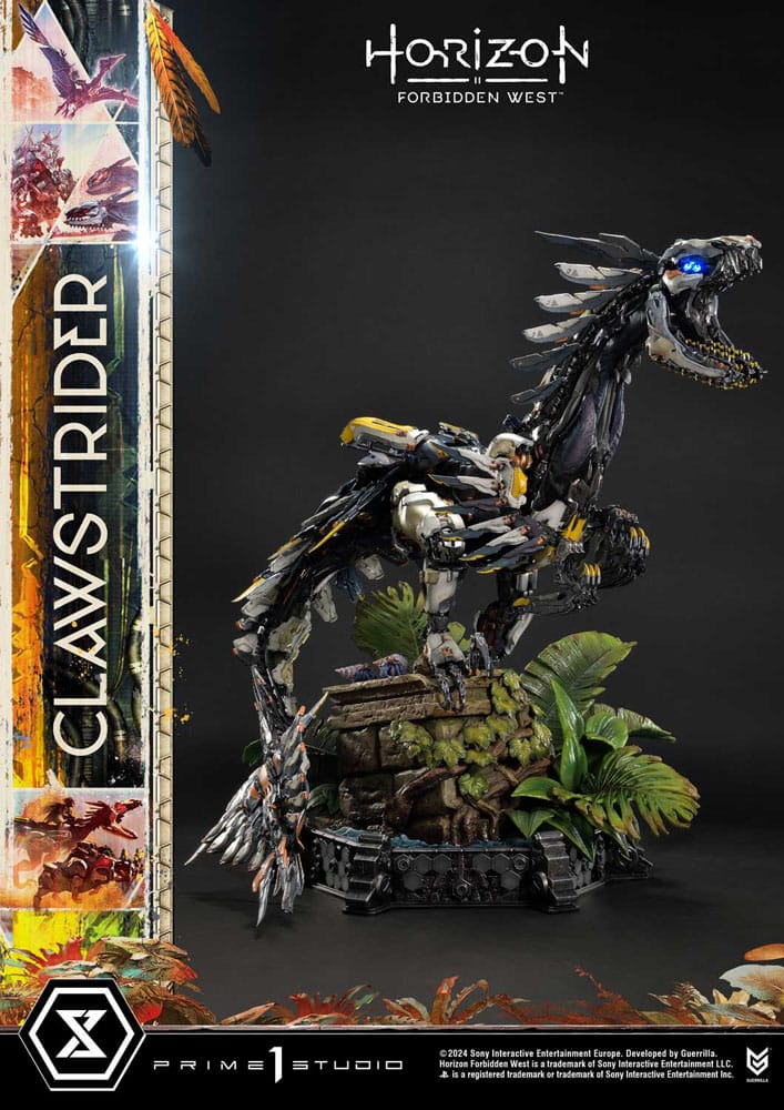 Horizon Forbidden West statuette Ultimate Premium Masterline Series 1/4 Clawstrider Bonus Version 68 cm