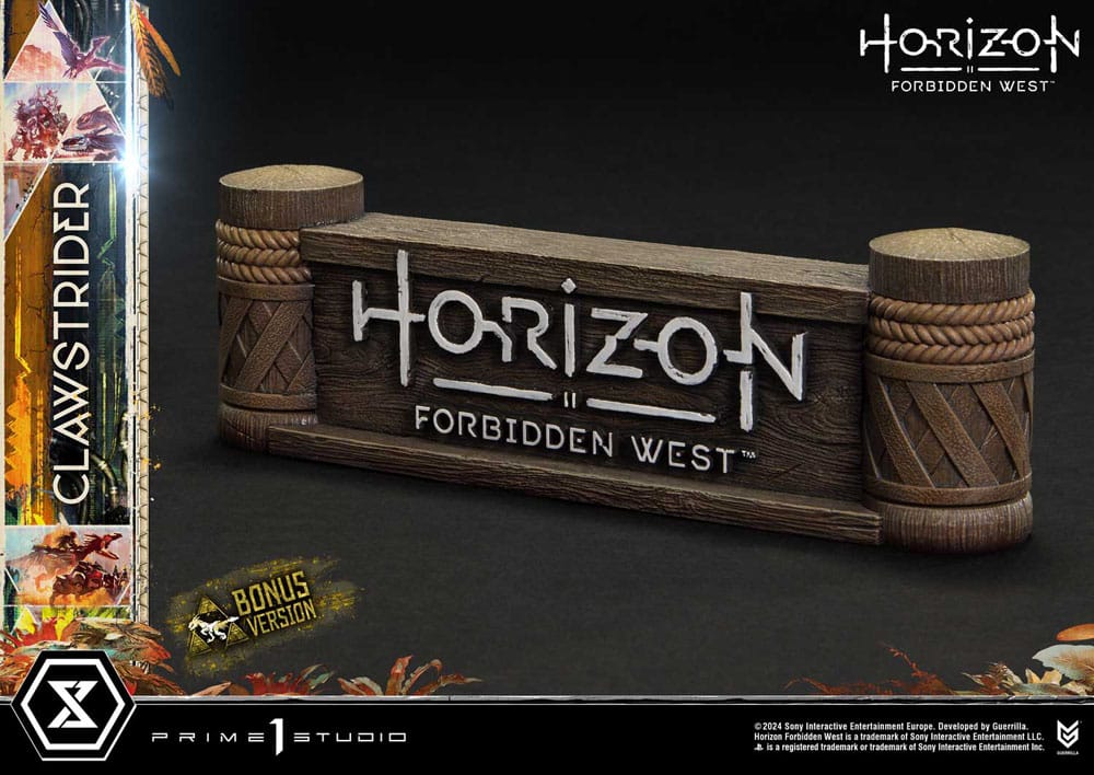 Horizon Forbidden West statuette Ultimate Premium Masterline Series 1/4 Clawstrider Bonus Version 68 cm