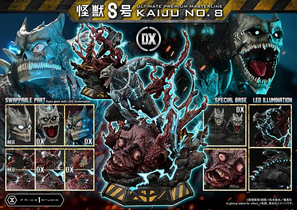 Kaiju No. 8 statuette Ultimate Premium Masterline Series 1/4 Kaiju No. 8 DX Bonus Ver. 70 cm