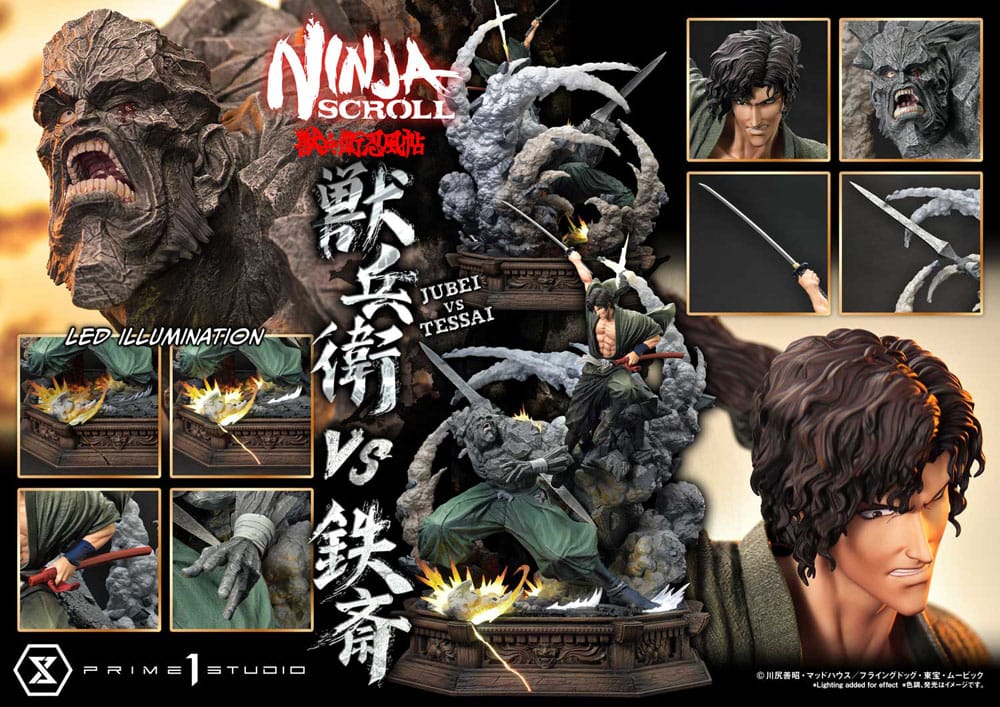 Ninja Scroll statuette Ultimate Premium Masterline Series 1/4 Jubei Versus Tessai 101 cm