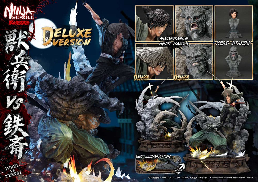 Ninja Scroll statuette Ultimate Premium Masterline Series 1/4 Jubei Versus Tessai Deluxe Bonus Version 101 cm
