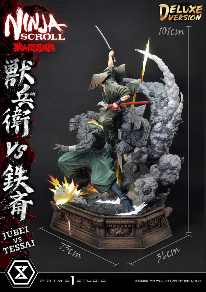 Ninja Scroll statuette Ultimate Premium Masterline Series 1/4 Jubei Versus Tessai Deluxe Bonus Version 101 cm