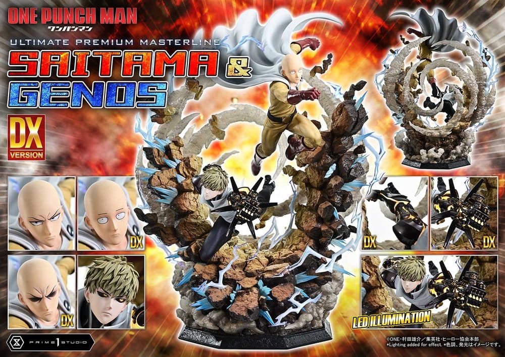 One-Punch Man statuette Ultimate Premium Masterline Series 1/4 Saitama & Genos Deluxe Version 73 cm