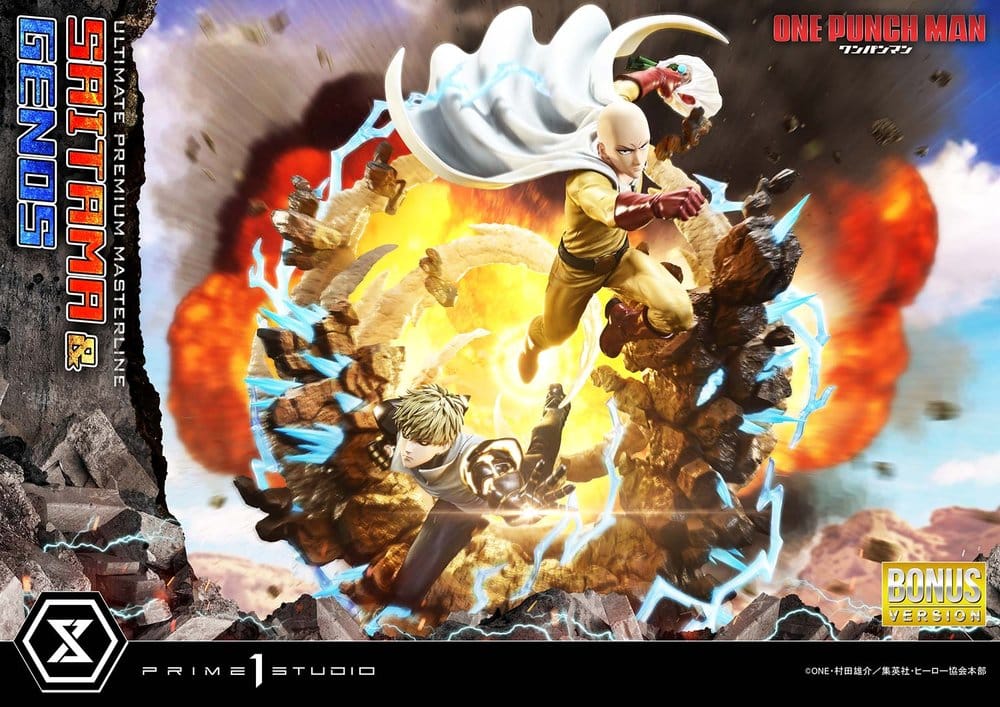 One-Punch Man statuette Ultimate Premium Masterline Series 1/4 Saitama & Genos DX Bonus Version 73 cm