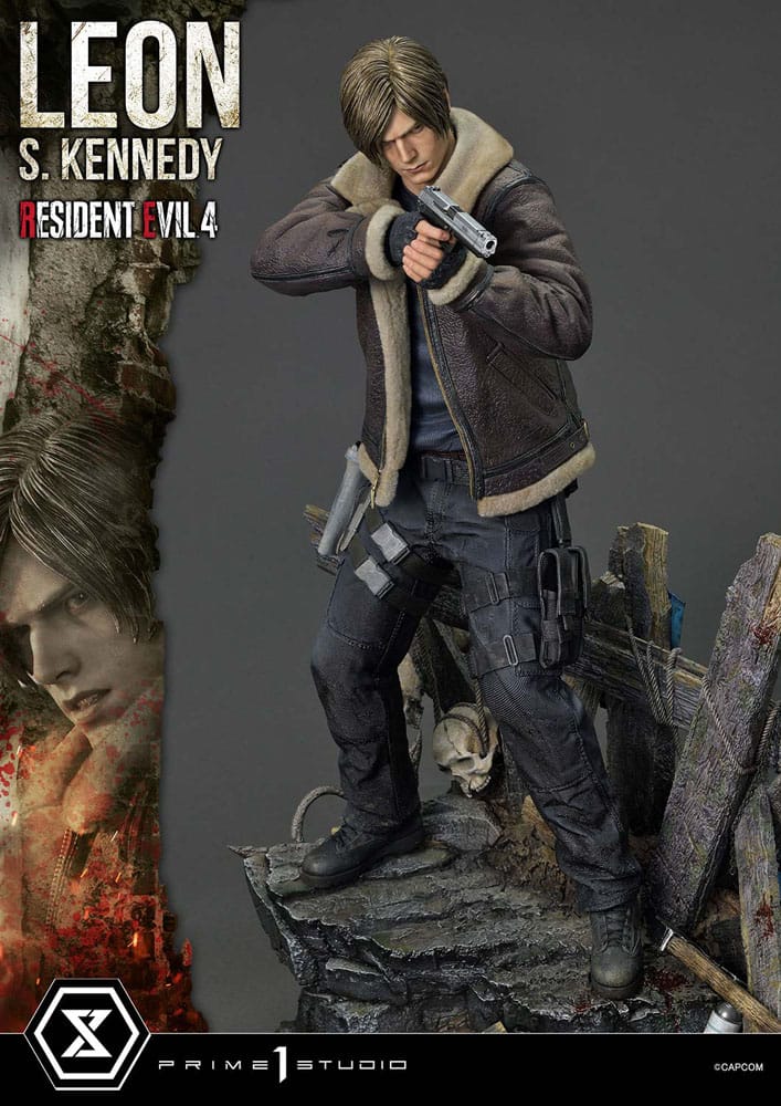 Resident Evil 4 statuette Ultimate Premium Masterline Series 1/4 Leon S. Kennedy Bonus Ver. 64 cm