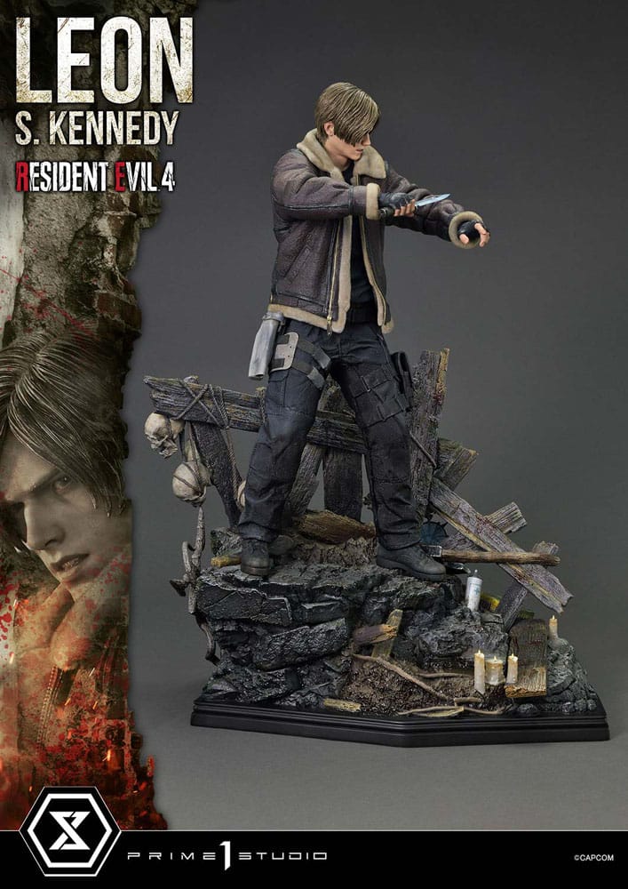 Resident Evil 4 statuette Ultimate Premium Masterline Series 1/4 Leon S. Kennedy Bonus Ver. 64 cm
