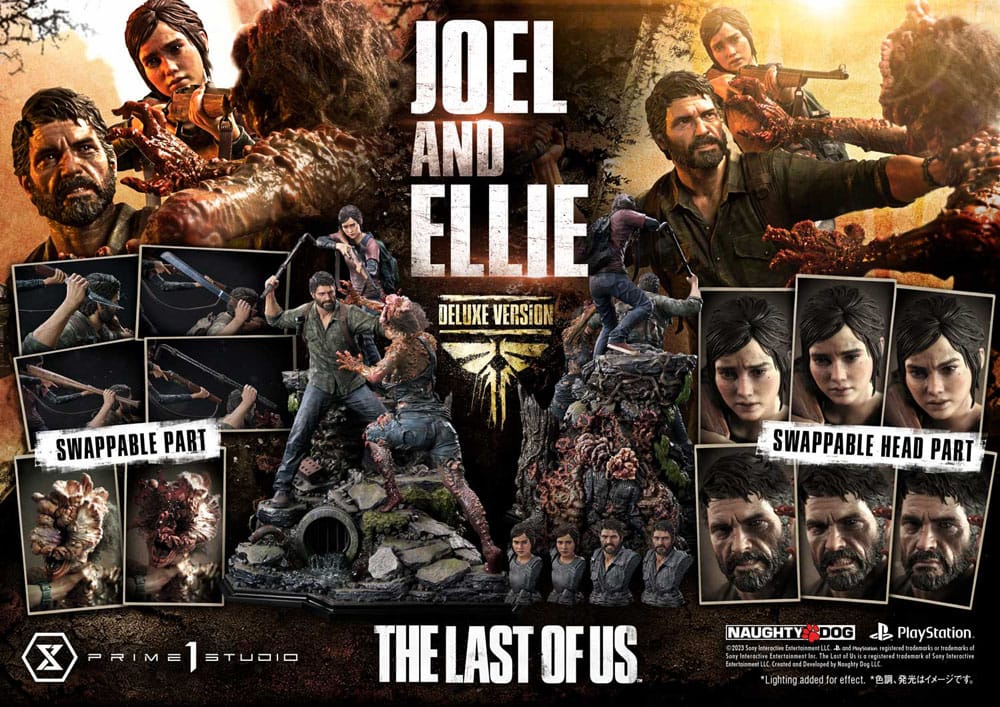 The Last of Us Part I statuette Ultimate Premium Masterline Series Joel & Ellie Deluxe Bonus Version (The Last of Us Part I) 73 cm
