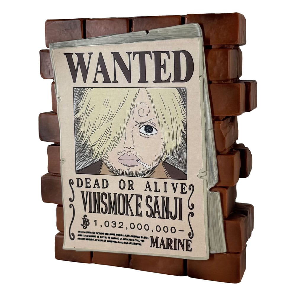 One Piece tirelire PVC Sanji Wanted