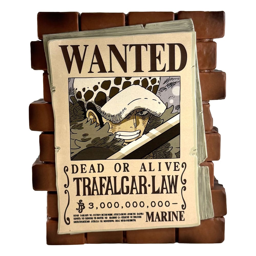 One Piece tirelire PVC Law Wanted