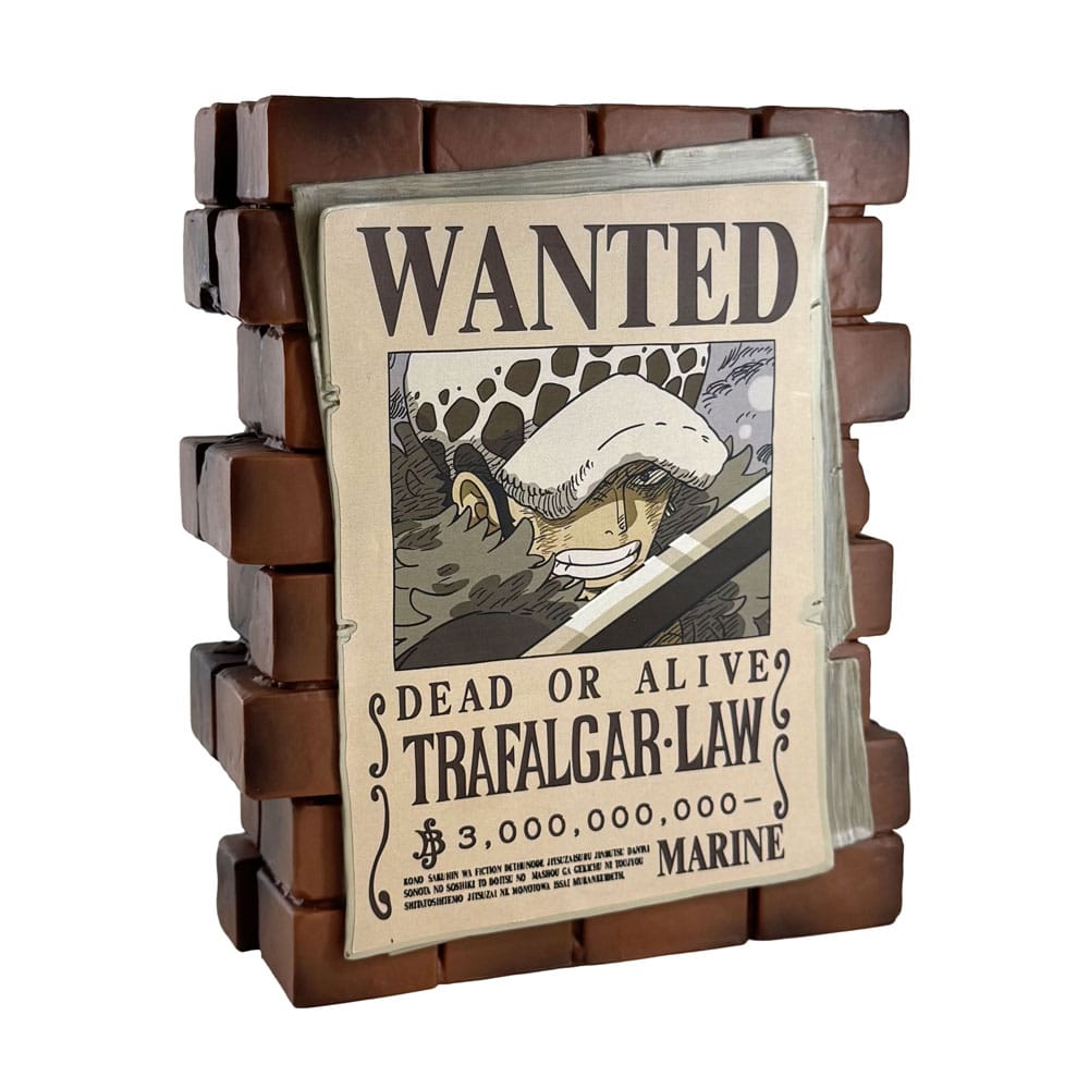 One Piece tirelire PVC Law Wanted