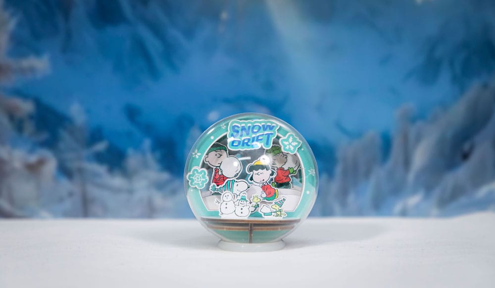 Peanuts Puremind maquette Wooden Theater Globe Snow Drift