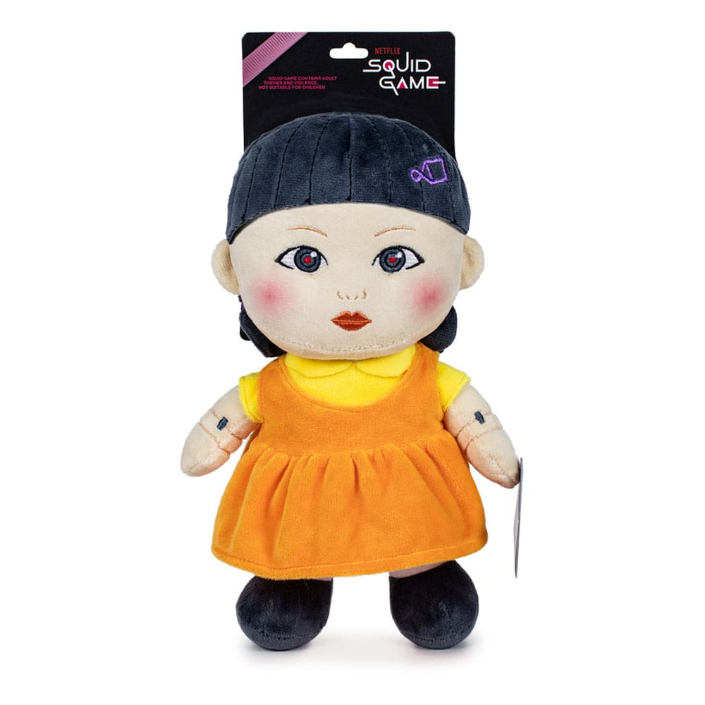 Squid Game peluche Doll avec carte d'accompagnement Emballage 28 cm