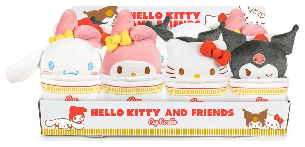 Hello Kitty & Friends assortiment peluches - Cup Noodles 16 cm (24)