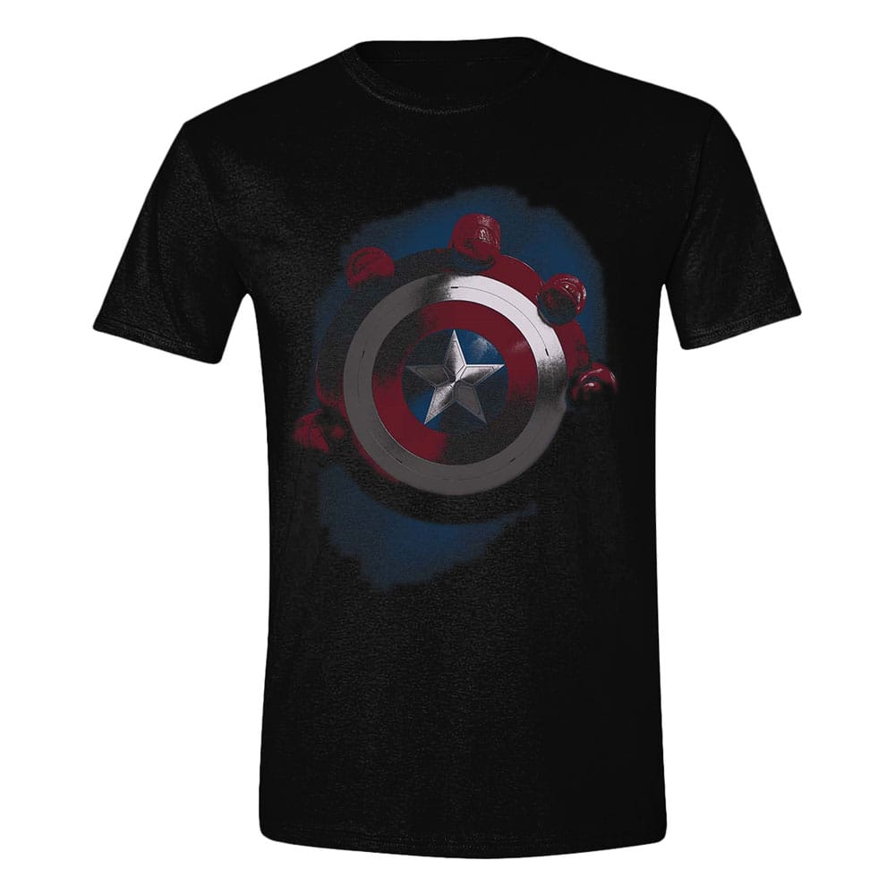 Captain America Brave New World T-Shirt Captain America Shield with Red (S)