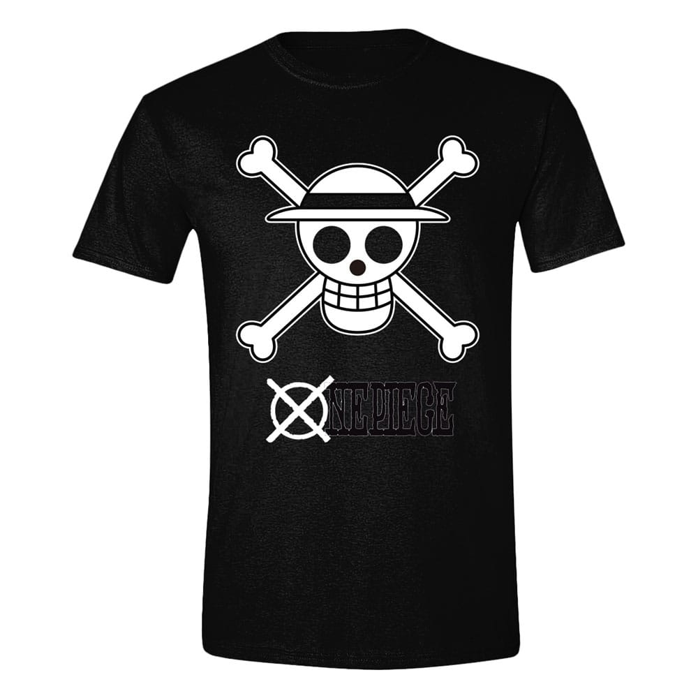 One Piece T-Shirt Skull Black & White (M)
