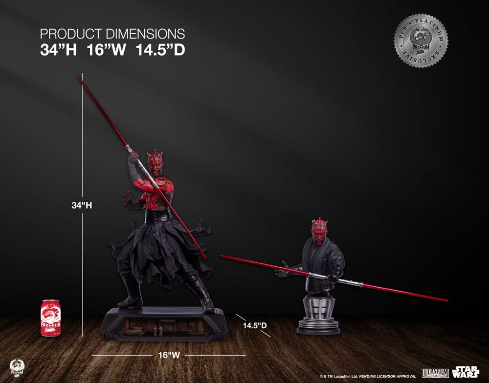 Star Wars statuette Epic Series 1/3 Darth Maul Platinum Exclusive 86 cm
