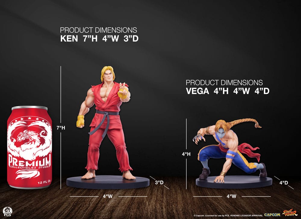 Street Fighter Street Jam statuettes 1/10 Ken & Vega Set