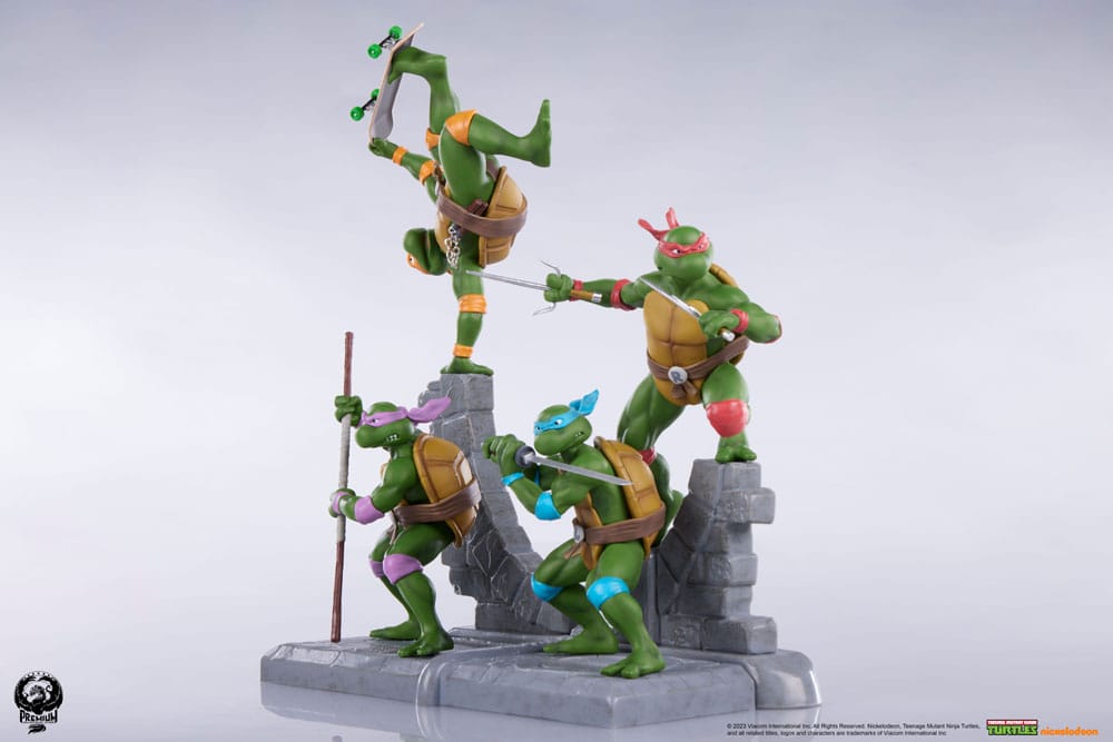 Tortues Ninja pack 4 statuette PVC Sabretooth 20 cm