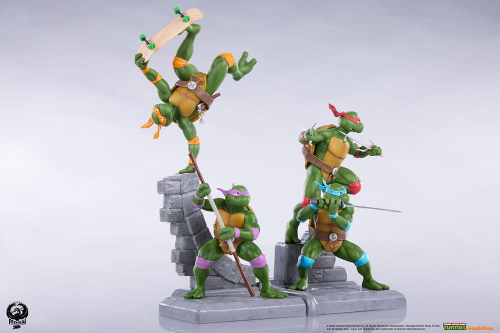 Tortues Ninja pack 4 statuette PVC Sabretooth 20 cm