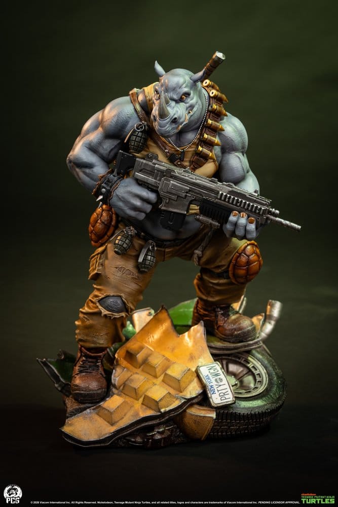 Teenage Mutant Ninja Turtles Legends statuette 1/3 Rocksteady 69 cm