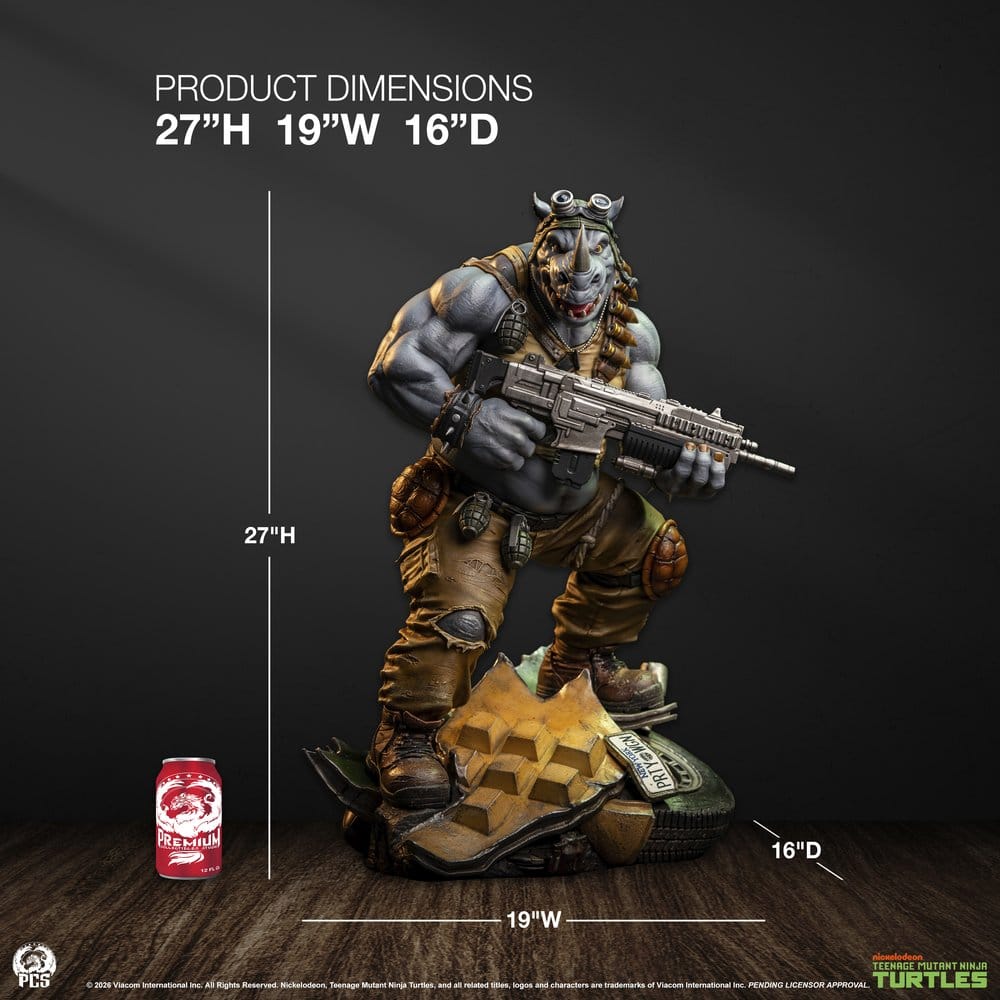 Teenage Mutant Ninja Turtles Legends statuette 1/3 Rocksteady 69 cm