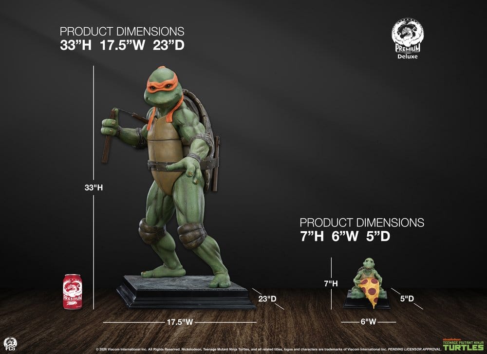 Les Tortues ninja statuette 1/2 Michelangelo Deluxe Edition 84 cm