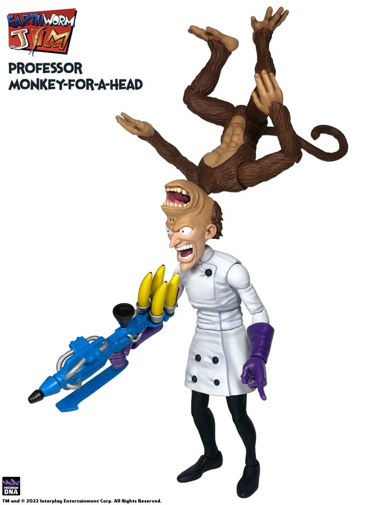 Earthworm Jim figurine Wave 1: Professor Monkey-For-A-Head 28 cm