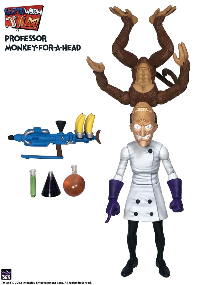 Earthworm Jim figurine Wave 1: Professor Monkey-For-A-Head 28 cm