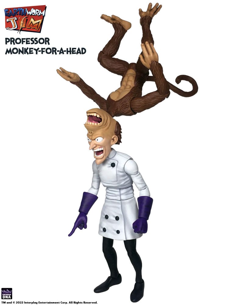 Earthworm Jim figurine Wave 1: Professor Monkey-For-A-Head 28 cm