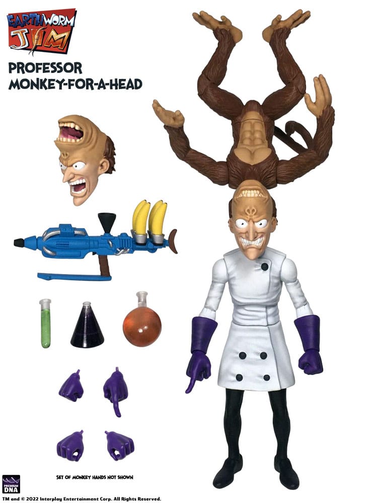 Earthworm Jim figurine Wave 1: Professor Monkey-For-A-Head 28 cm