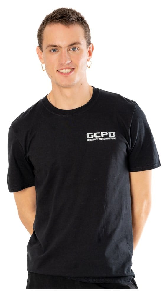 Batman T-Shirt Arkham City GCPD Front Back (M)