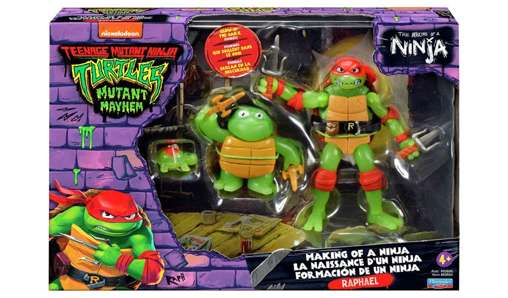 Ninja Turtles : Teenage Years pack 3 figurines Raphael Evolution 10 cm
