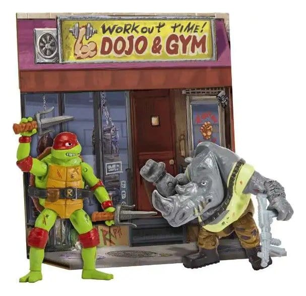 Ninja Turtles: Teenage Years Battle Pack figurines Raphael vs. Rocksteady 11 cm