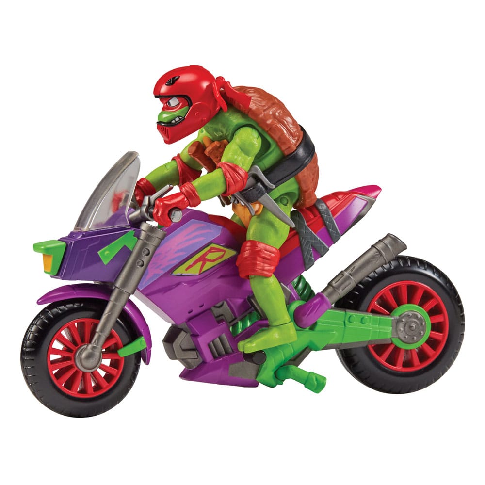 Tales of the Teenage Mutant Ninja Turtles : Légendes des Tortues Ninja Figurine avec véhicule Raphael & Purple Dragon 12 cm