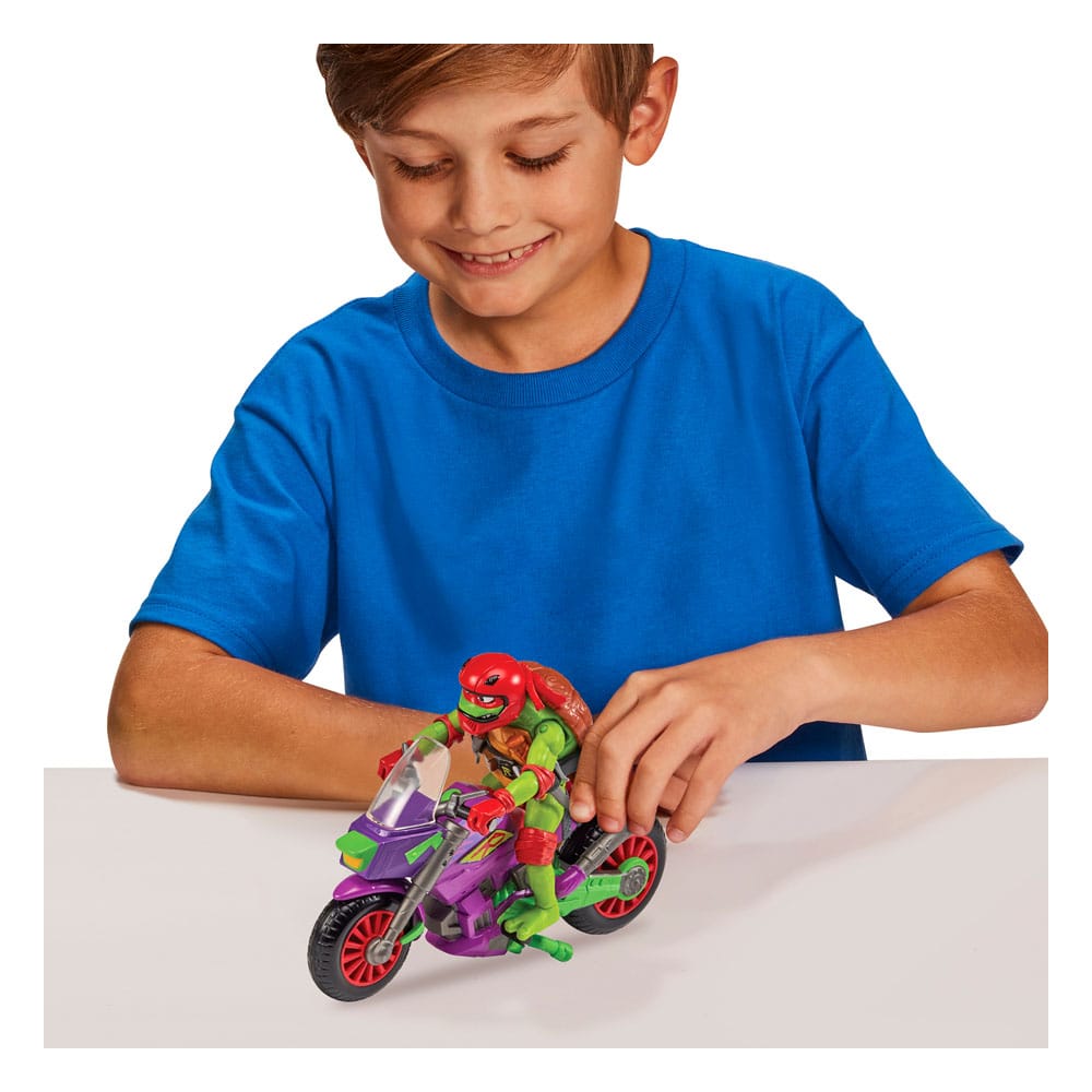 Tales of the Teenage Mutant Ninja Turtles : Légendes des Tortues Ninja Figurine avec véhicule Raphael & Purple Dragon 12 cm