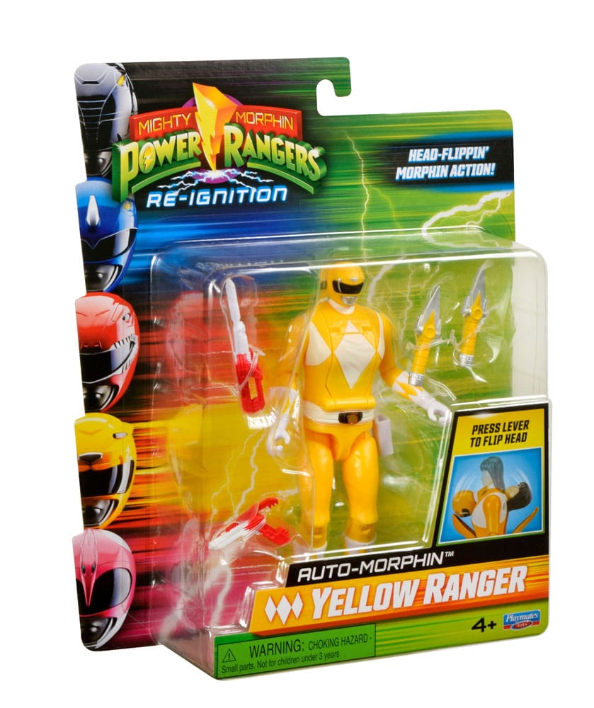 Power Rangers Figurine Auto-Morphin Yellow Ranger 12 cm