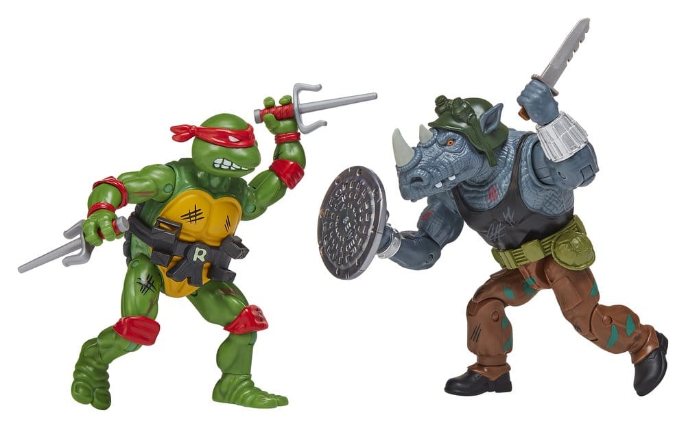 Les Tortues Ninja: Remastered figurines Raphael vs. Rocksteady