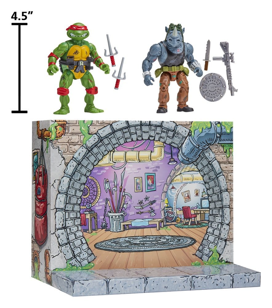 Les Tortues Ninja: Remastered figurines Raphael vs. Rocksteady