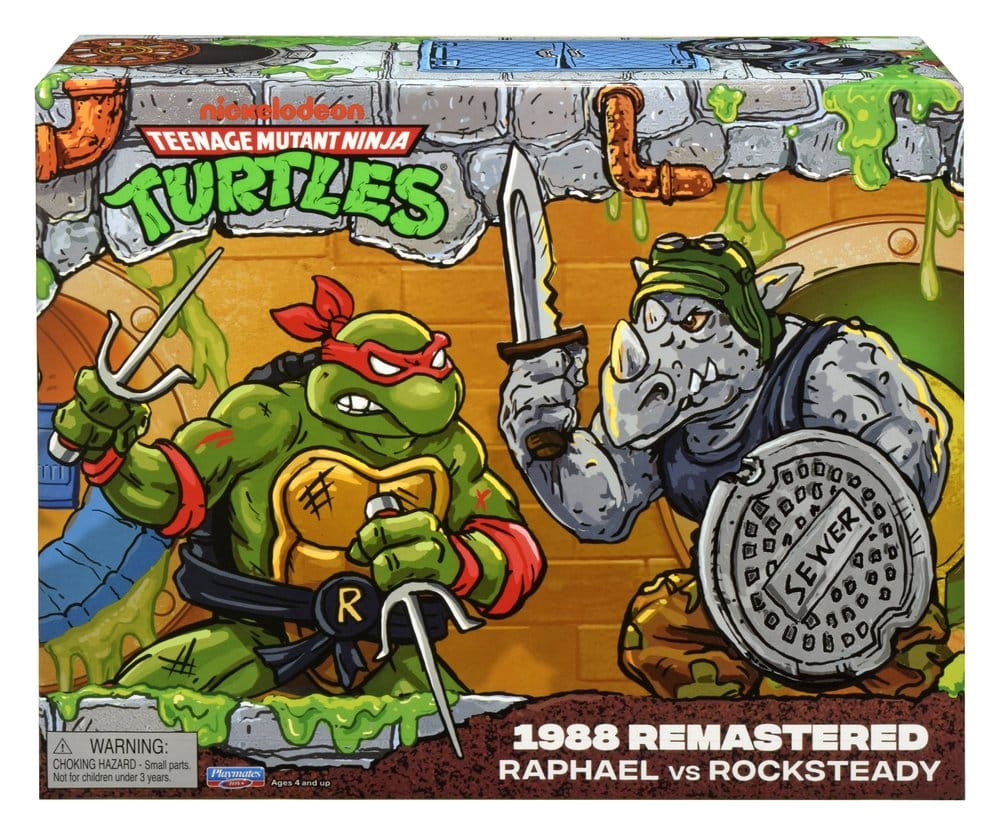 Les Tortues Ninja: Remastered figurines Raphael vs. Rocksteady