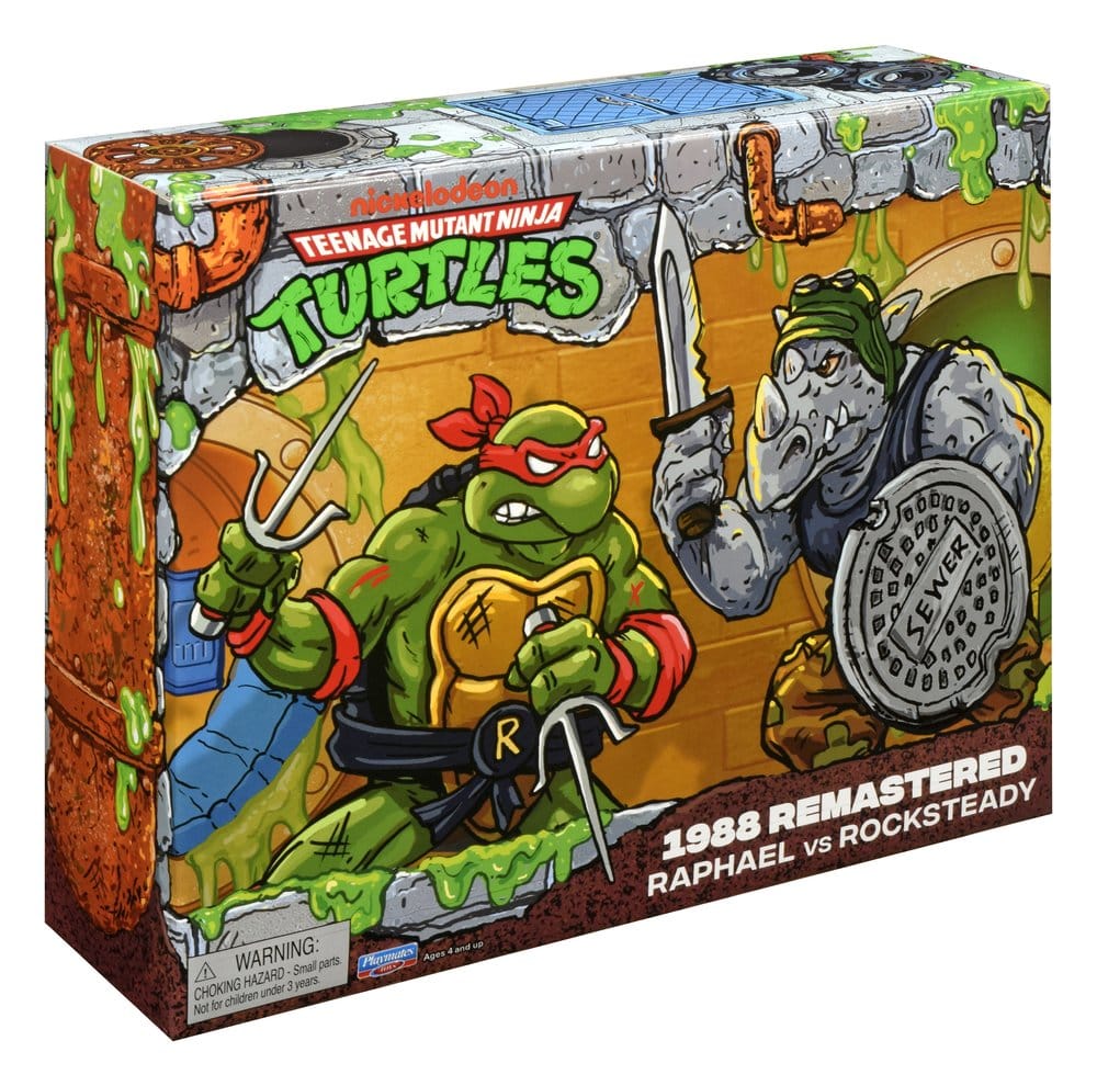 Les Tortues Ninja: Remastered figurines Raphael vs. Rocksteady