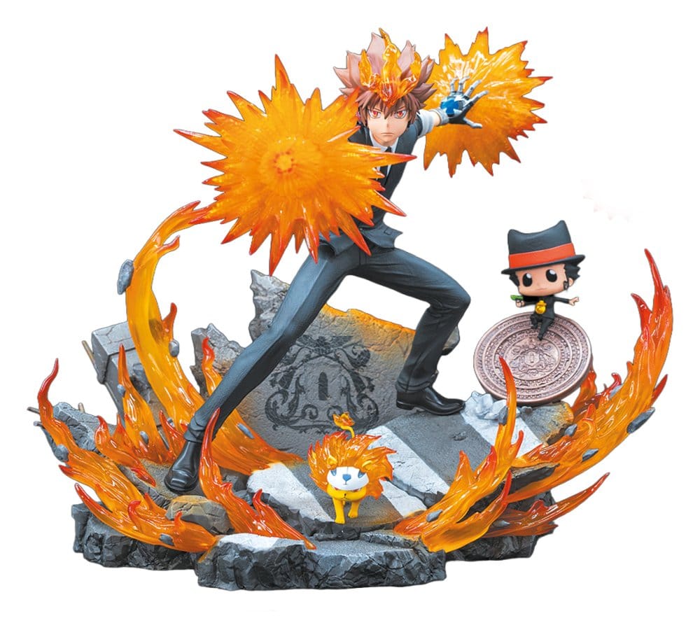 Reborn Resin statuette 1/6 Tsuna, Reborn & Natsu 37 cm