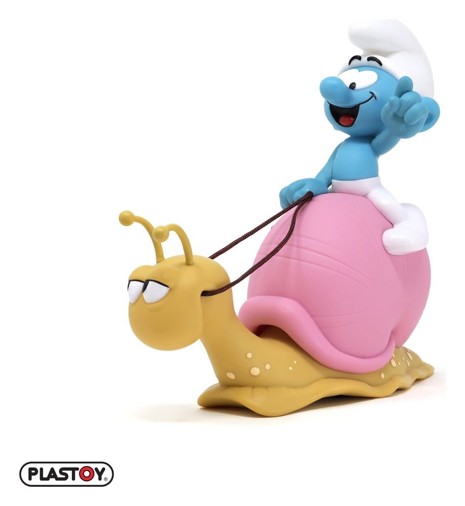 Les Schtroumpfs: Tirelire Smurf on a Snail's Back 19 cm