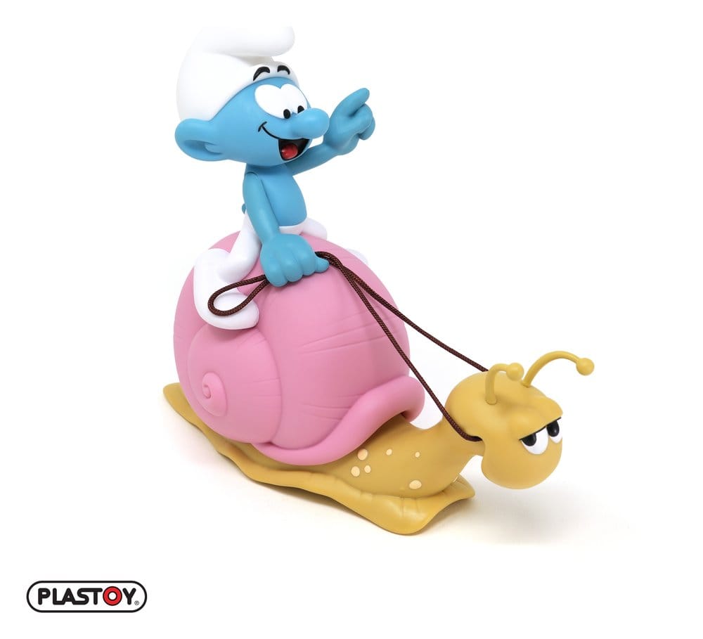 Les Schtroumpfs: Tirelire Smurf on a Snail's Back 19 cm