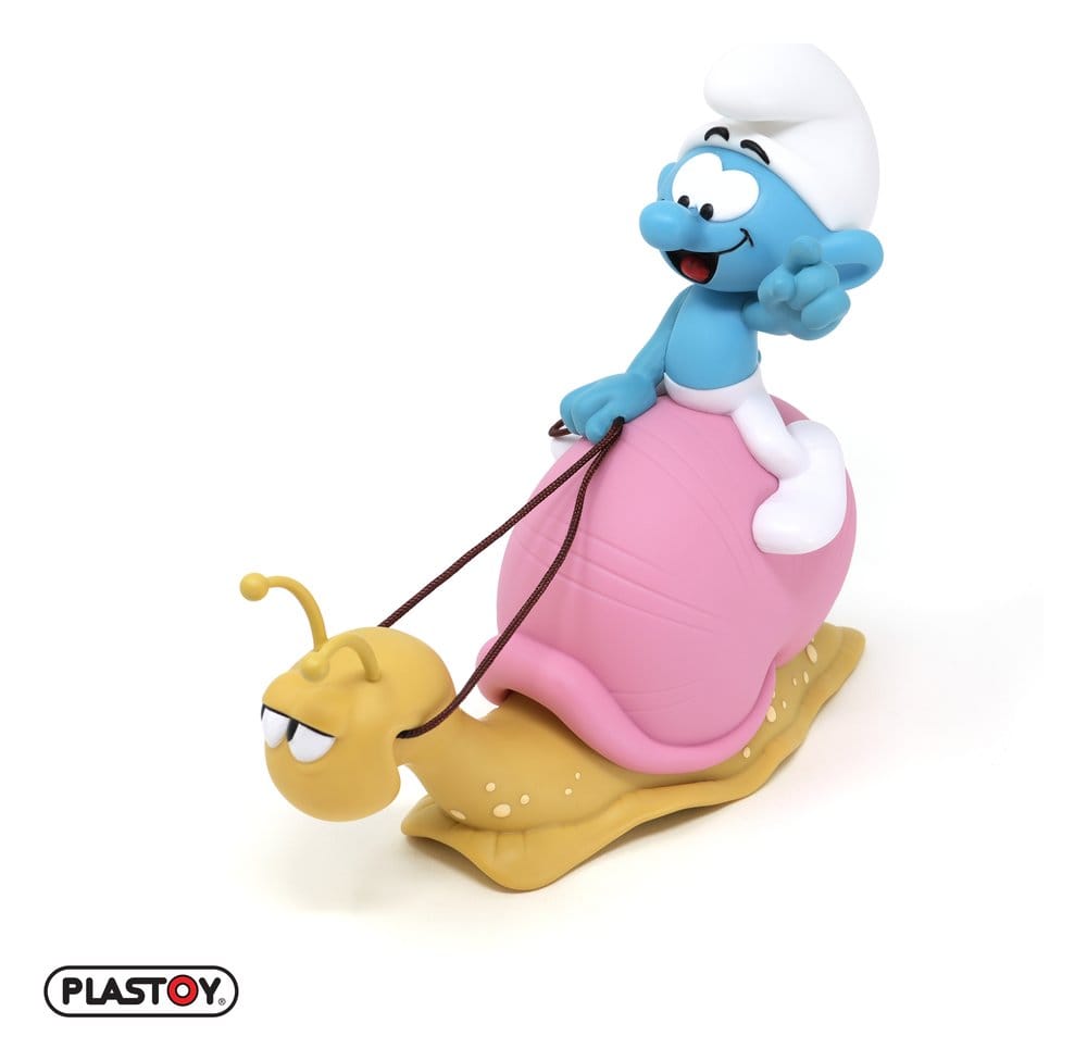 Les Schtroumpfs: Tirelire Smurf on a Snail's Back 19 cm
